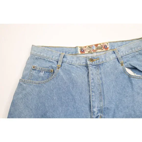 NOS Vintage 90s Streetwear Mens 36x34 Baggy Loose Fit Denim Jeans Blue Cotton